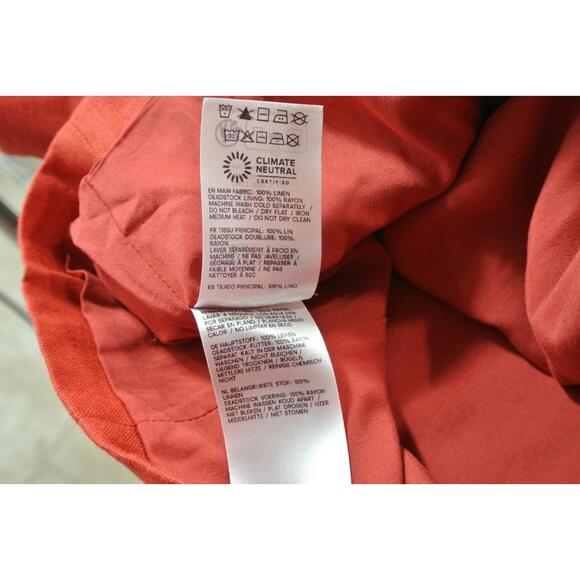 NEW, Reformation Grace Linen Two Piece Set In Sun-dried Tomato Size 8 #P3563 - Picture 7 of 8